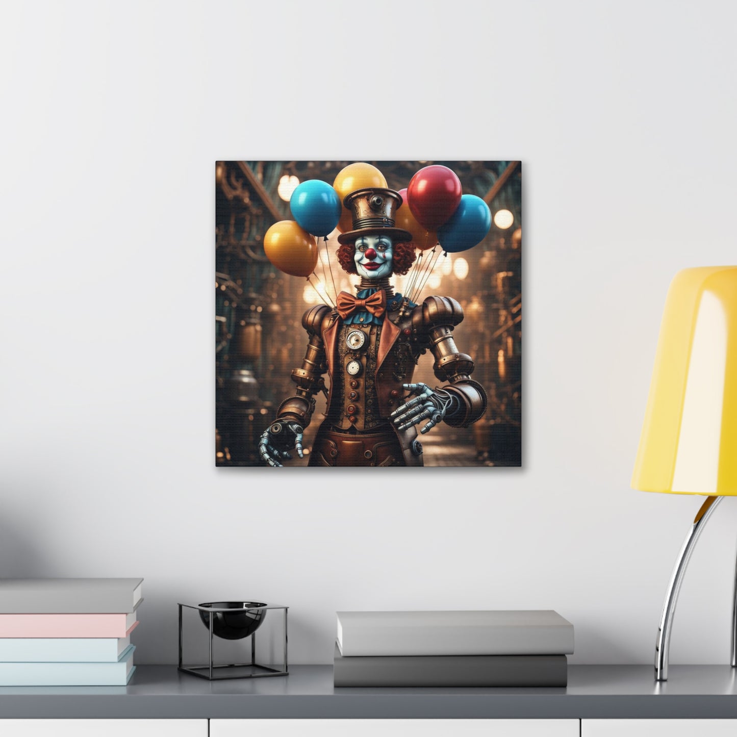 Steampunk Circus Clown NFT Art Canvas Gallery Wraps