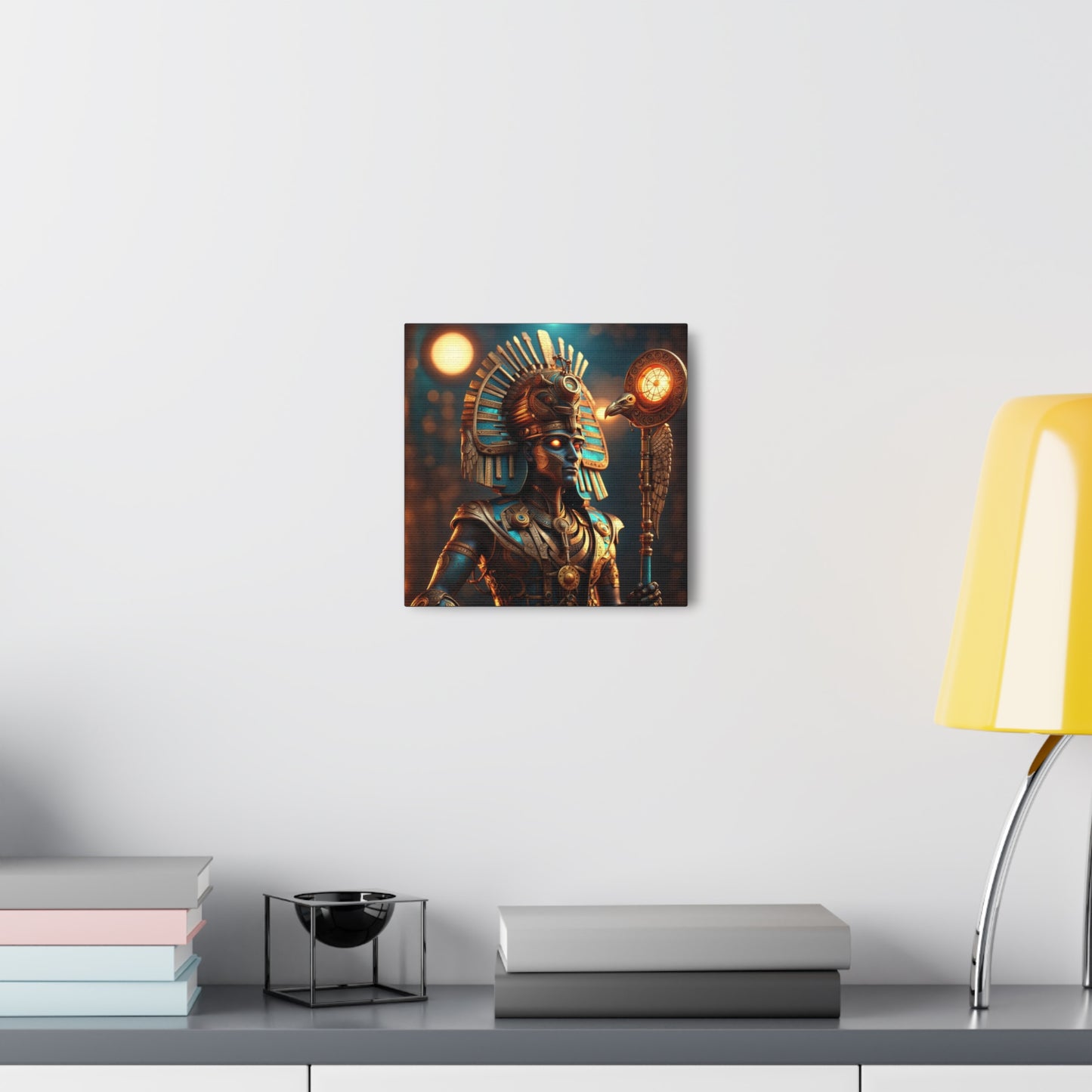 Steampunk Egyptian God Horus NFT Art Canvas Gallery Wraps