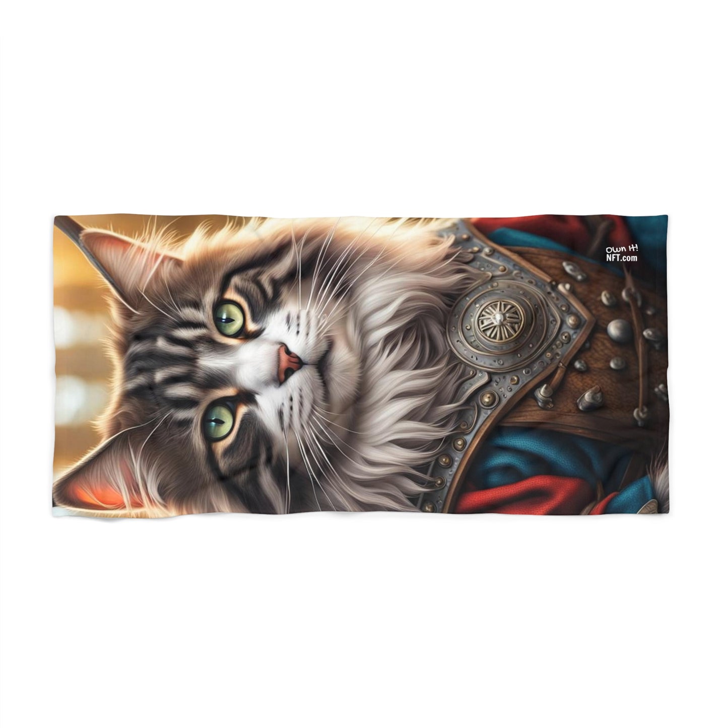 The Viking Cat Profession NFT Art Beach Towel