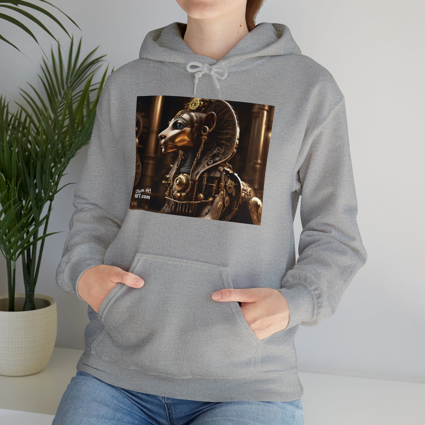 Steampunk Sphinx NFT Art Unisex Heavy Blend™ Hooded Sweatshirt