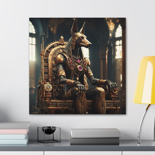 Steampunk Egyptian God Anubis NFT Art Canvas Gallery Wraps