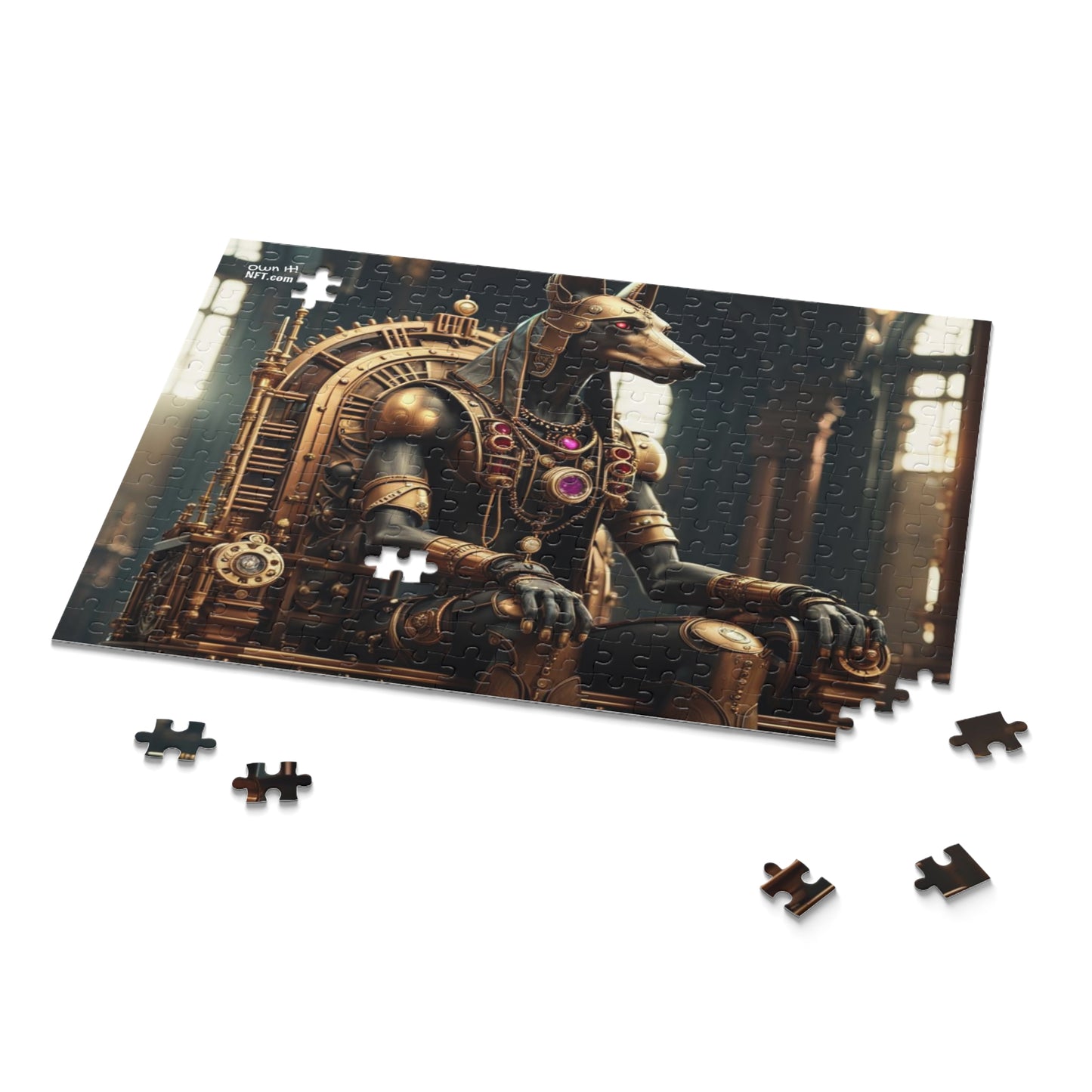 Steampunk Egyptian God Anubis NFT Art Collection Puzzle (120, 252, 500-Piece)