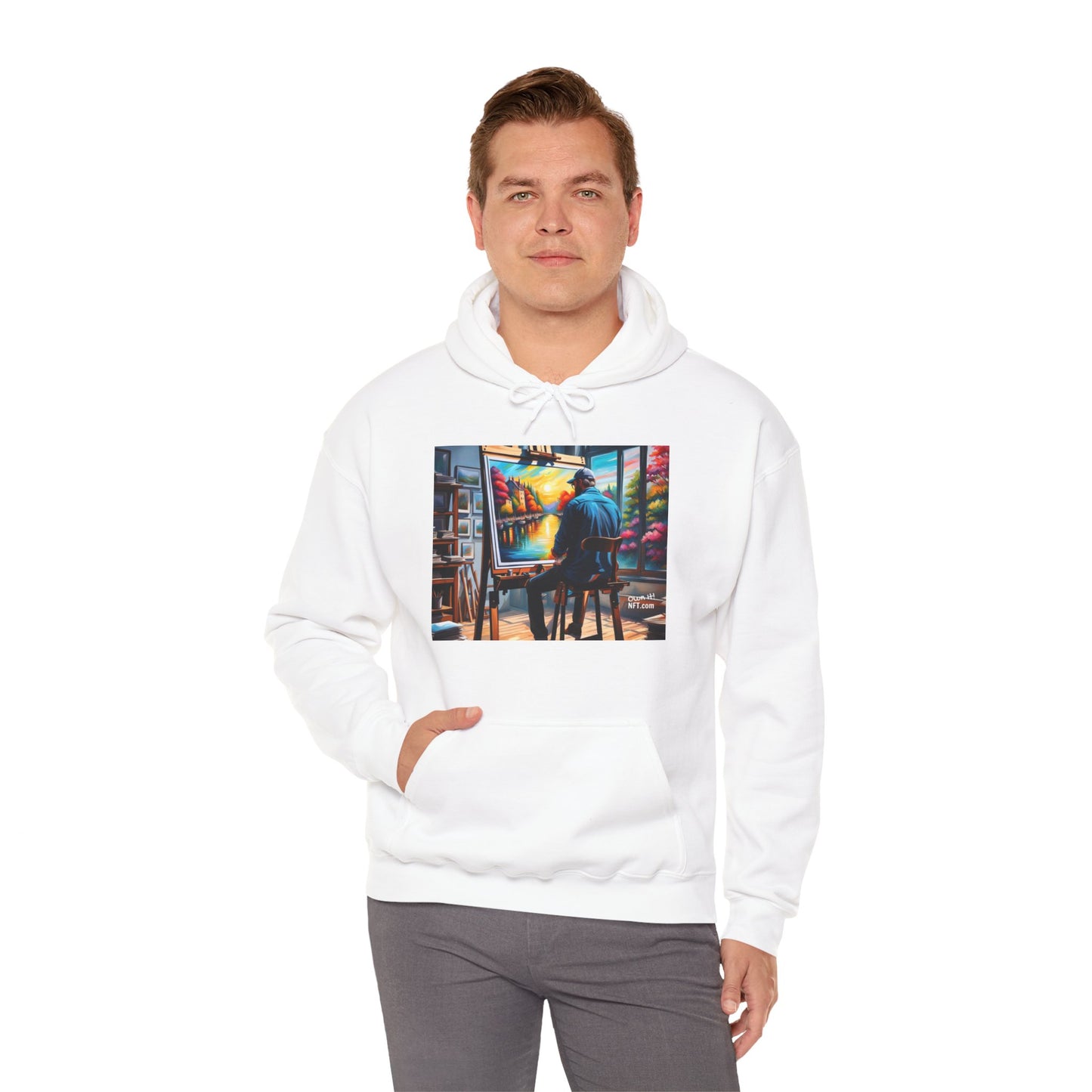 Fan Inspired Arthur The Artist NFT Art Unisex Heavy Blend™ Hooded Sweatshirt