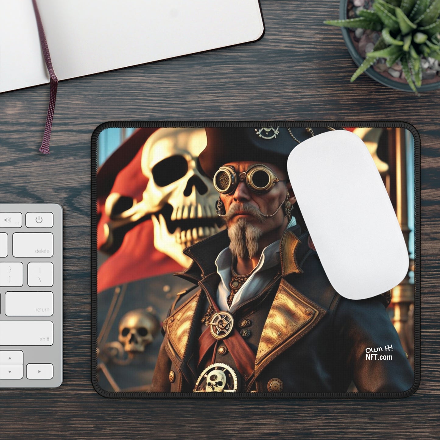 Steampunk Pirate NFT Art Gaming Mouse Pad