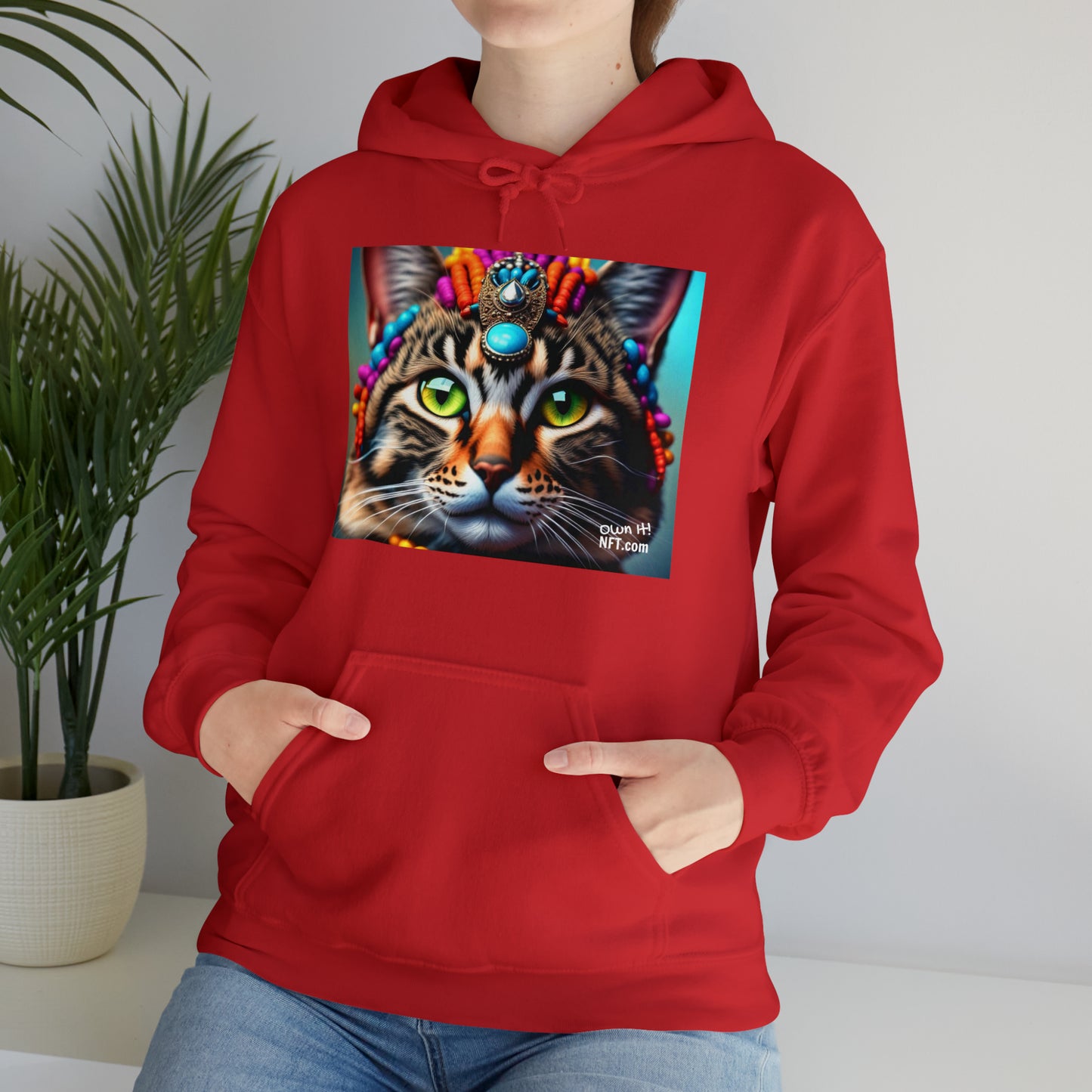 The India Princess Cat Profession NFT Art Unisex Heavy Blend™ Hooded Sweatshirt