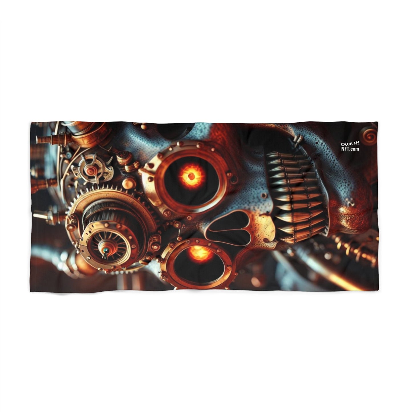 Steampunk Devil NFT Art Beach Towel