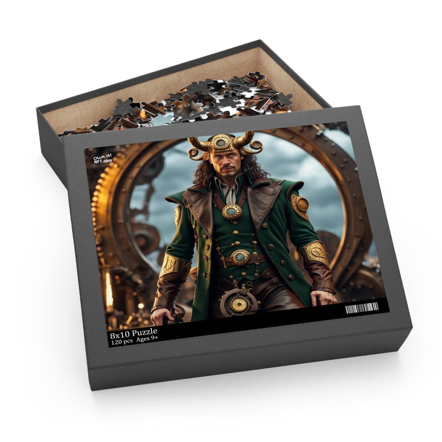 Steampunk Norse God Loki NFT Art Collection Puzzle (120, 252, 500-Piece)