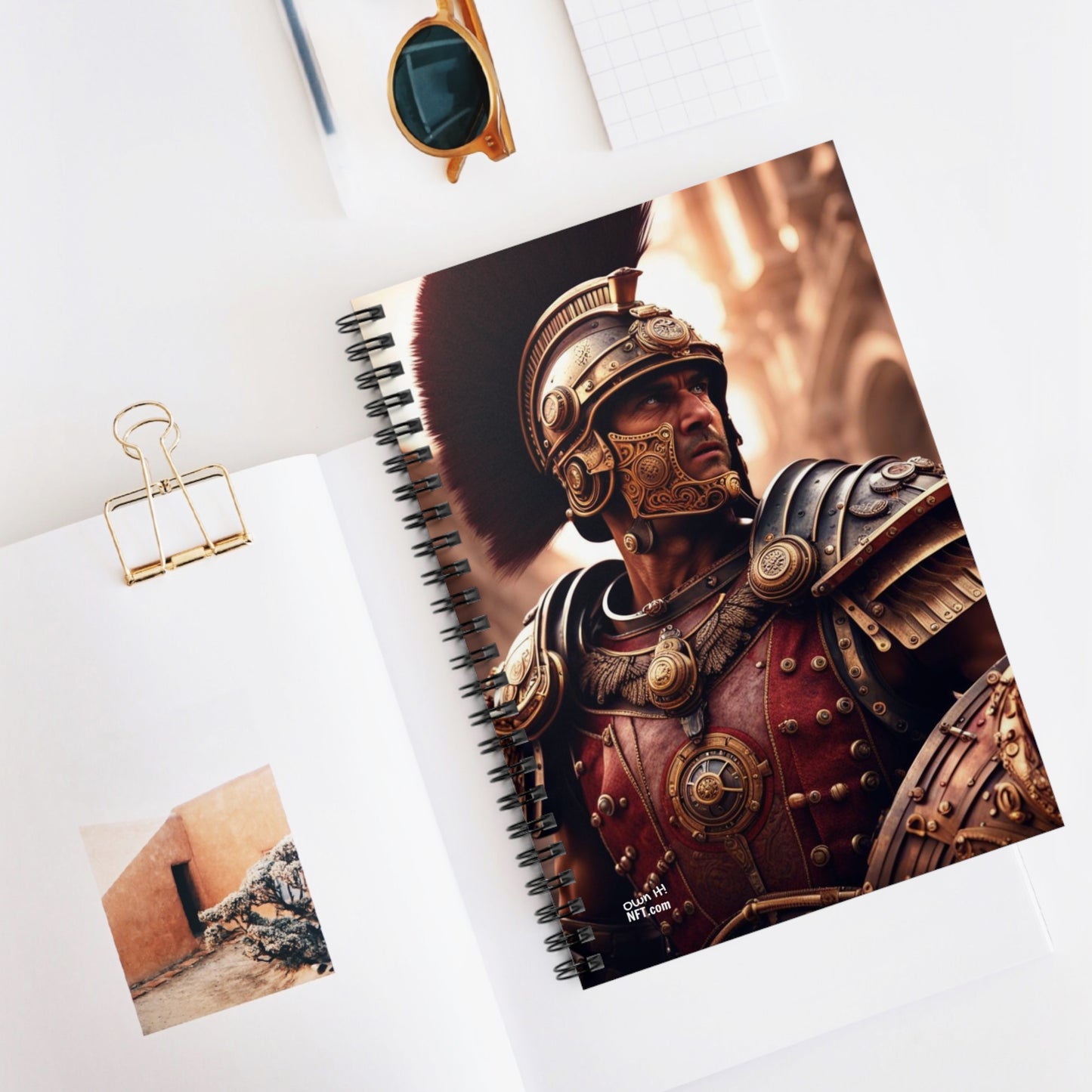 Steampunk Legionary NFT Art Spiral Notebook - Ruled Line