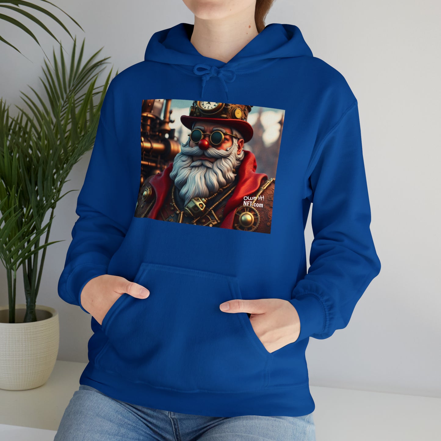 Steampunk Santa Claus NFT Art Unisex Heavy Blend™ Hooded Sweatshirt