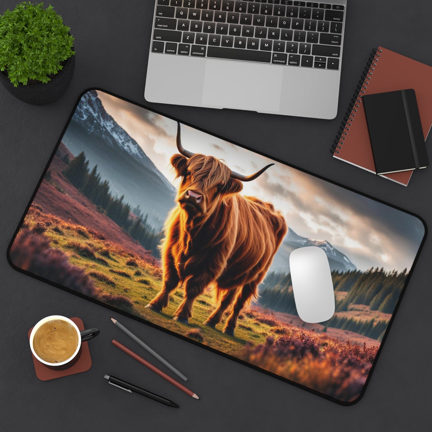 Highland Cow Desk Mat