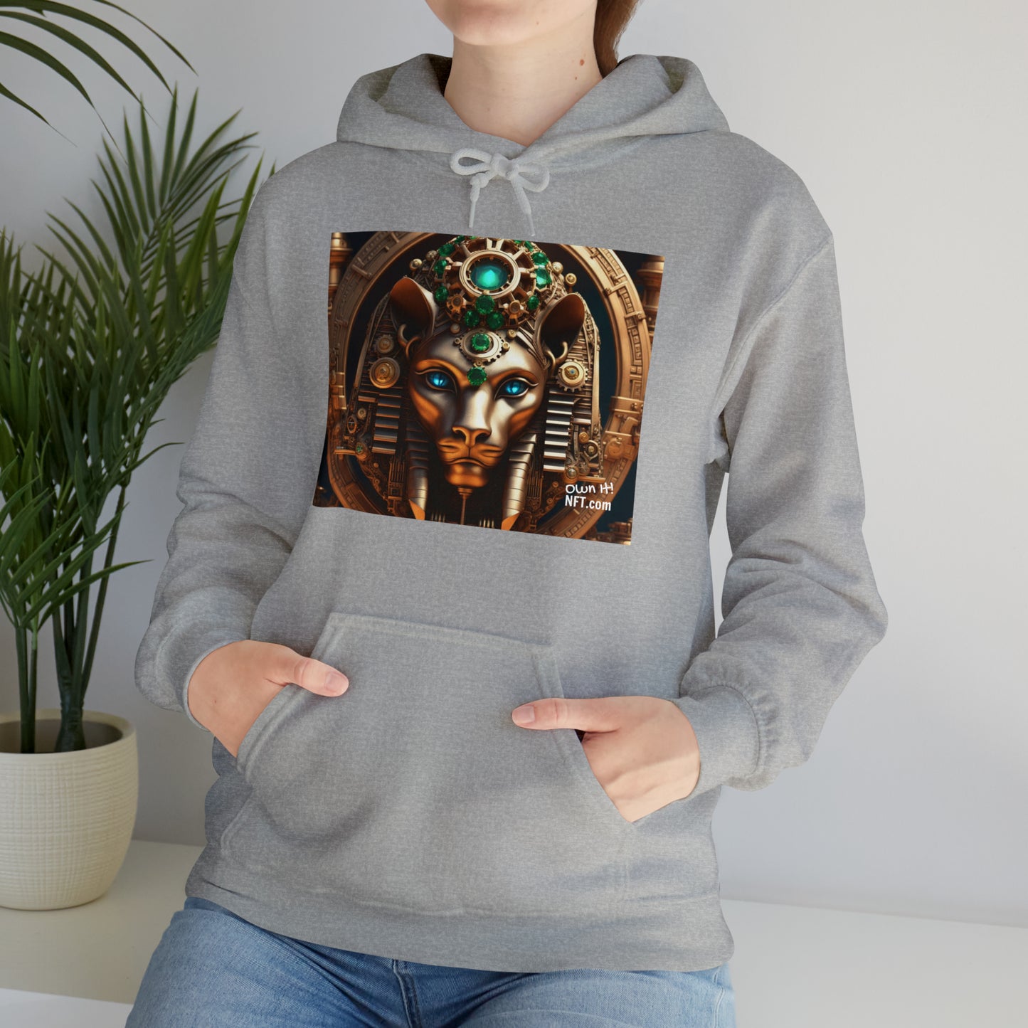 Steampunk Lioness NFT Art Unisex Heavy Blend™ Hooded Sweatshirt