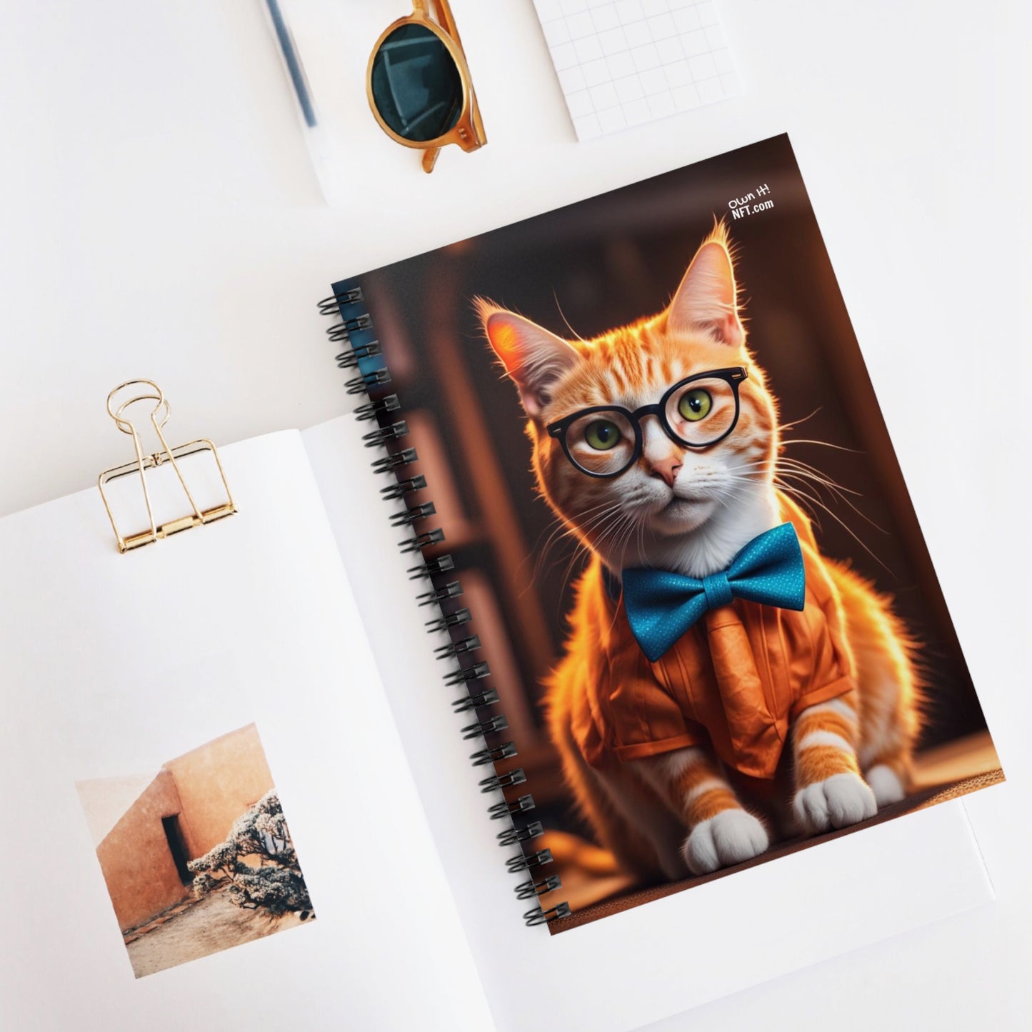 The Information Technology Cat Profession NFT Art Spiral Notebook - Ruled Line