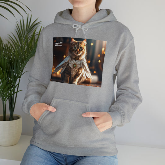 The Angel of Nine Lives Cat Profession NFT Art Unisex Heavy Blend™ Hooded Sweatshirt