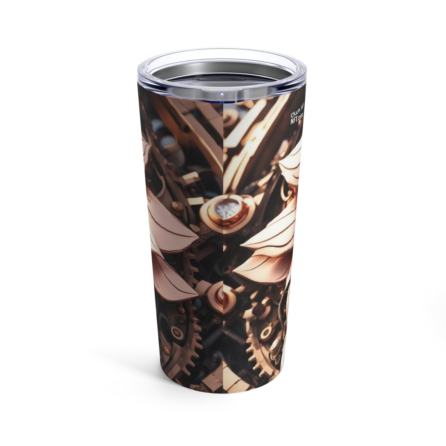 Steampunk Dahlia Flower NFT Art Tumbler 20oz