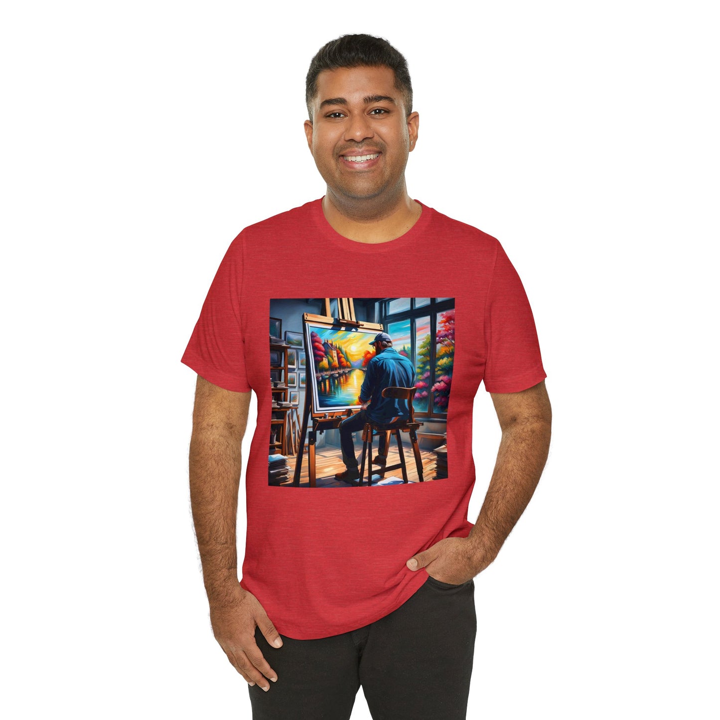 The "Arthur the Artist" Unisex Jersey Short Sleeve Tee from the Fan Inspired NFT Art Collection