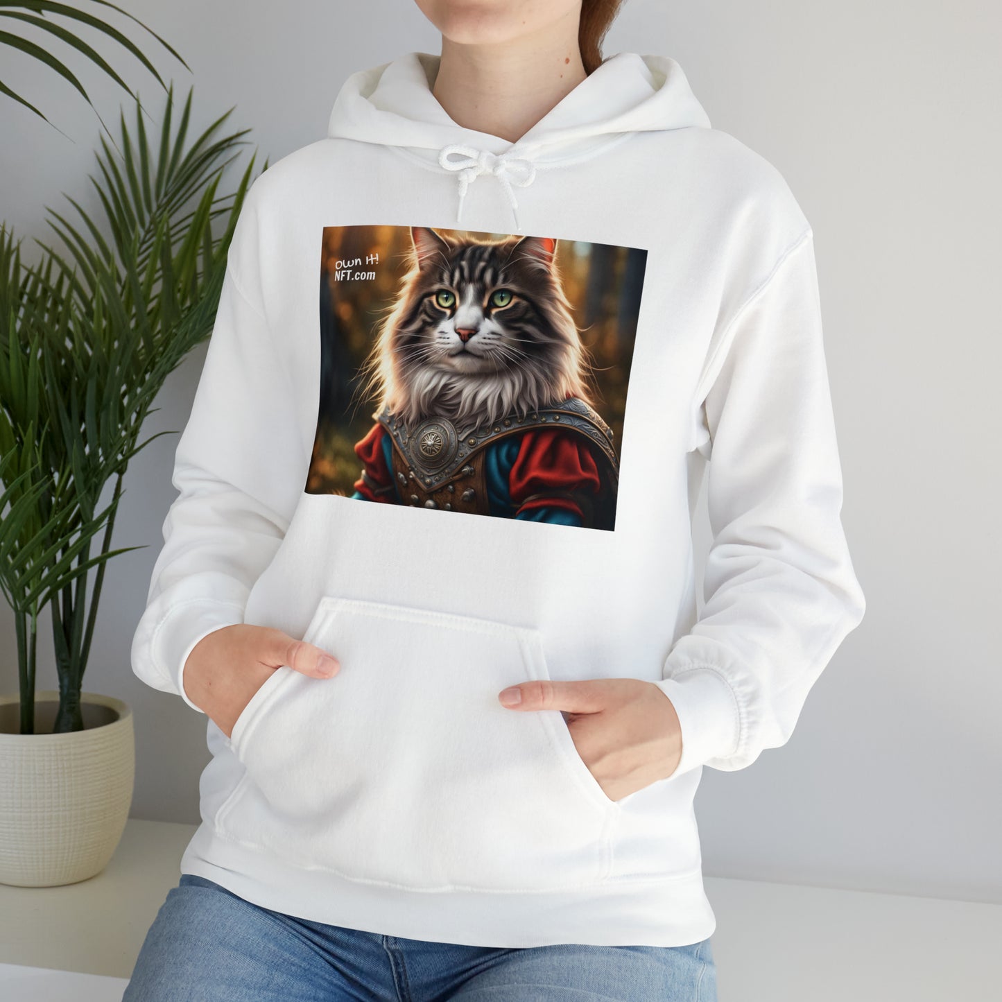 The Viking Cat Profession NFT Art Unisex Heavy Blend™ Hooded Sweatshirt