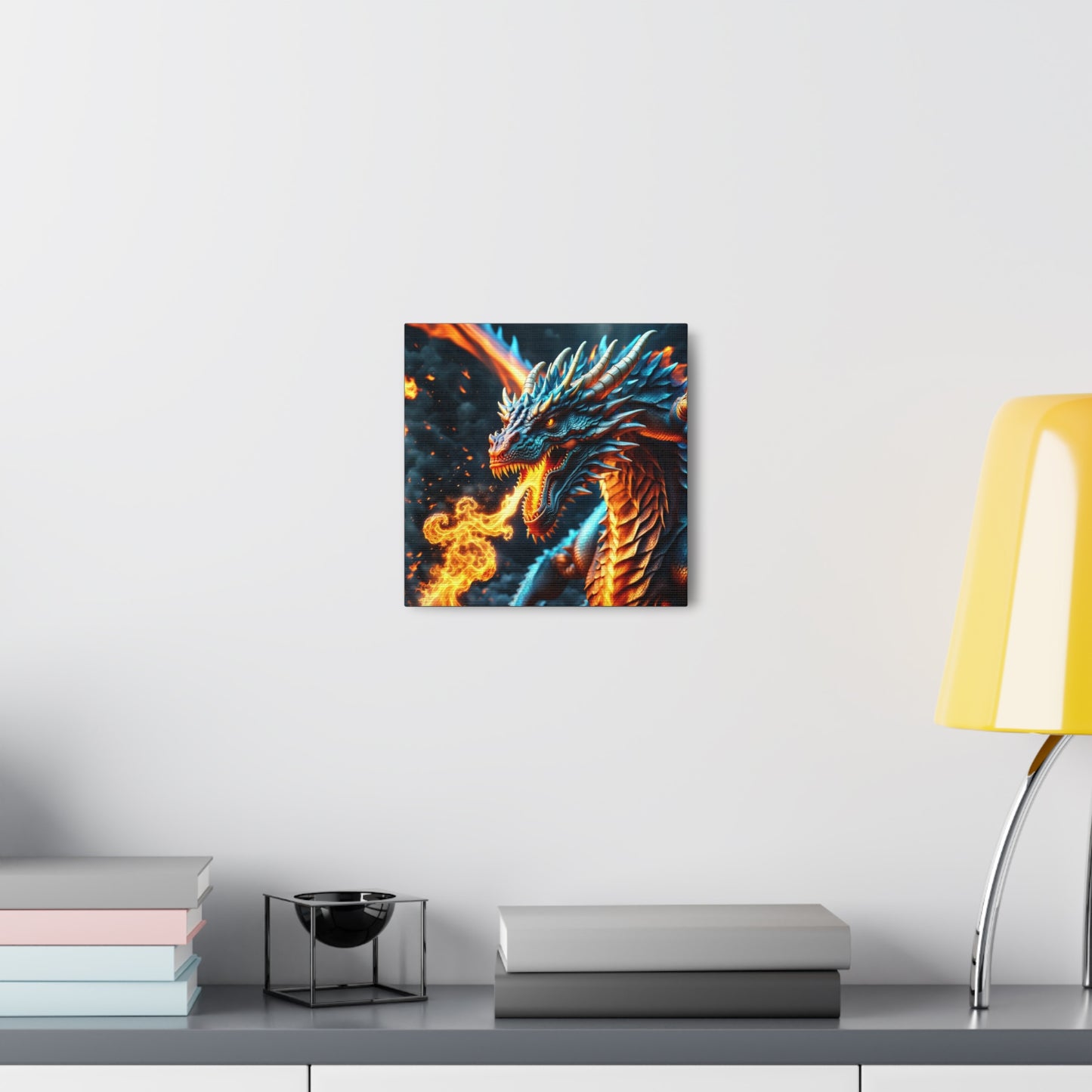 Fan Inspired Fire-Breathing Dragon NFT Art Canvas Gallery Wraps