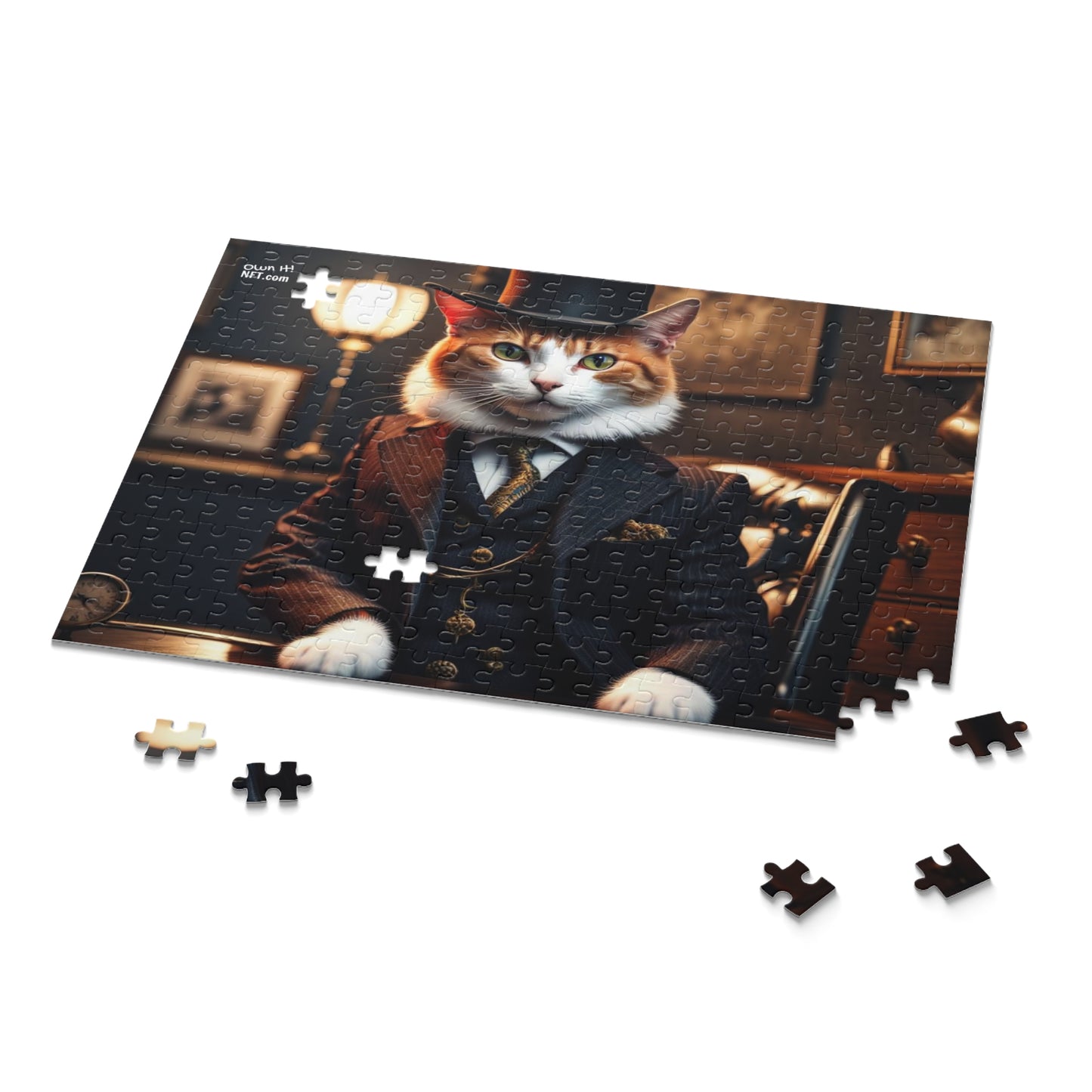 Mafia Boss Cat Profession NFT Art Collection Puzzle (120, 252, 500-Piece)