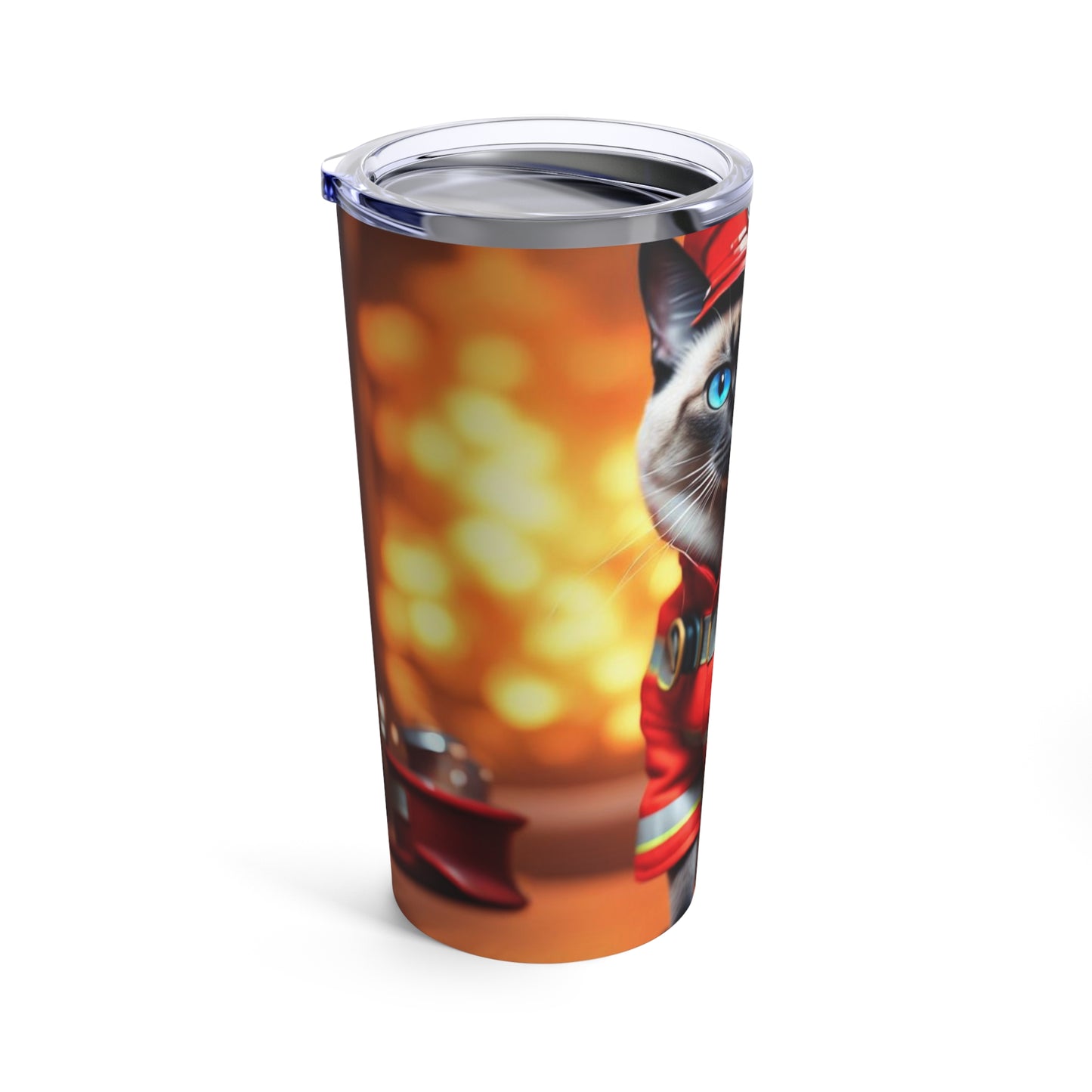 The Fireman Cat Profession NFT Art Tumbler 20oz