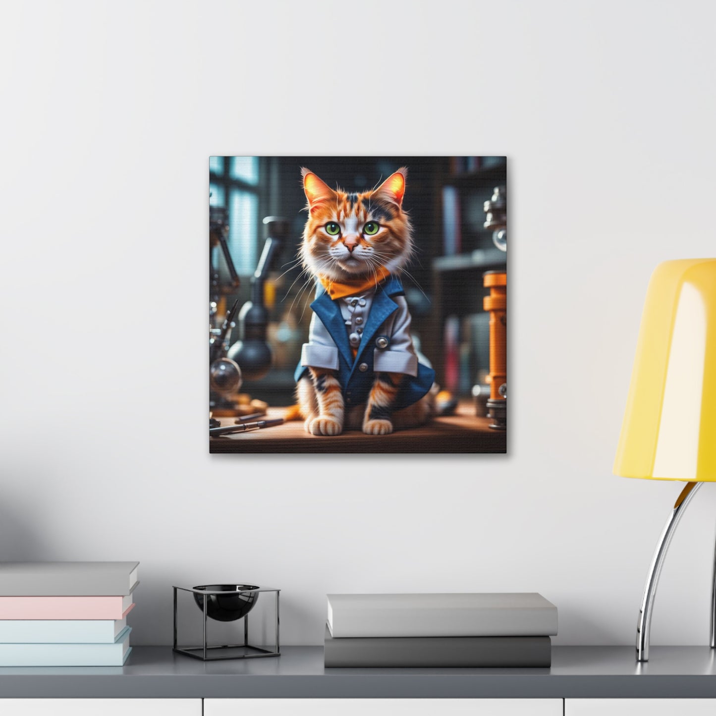 The Scientist Cat Profession NFT Art Canvas Gallery Wraps