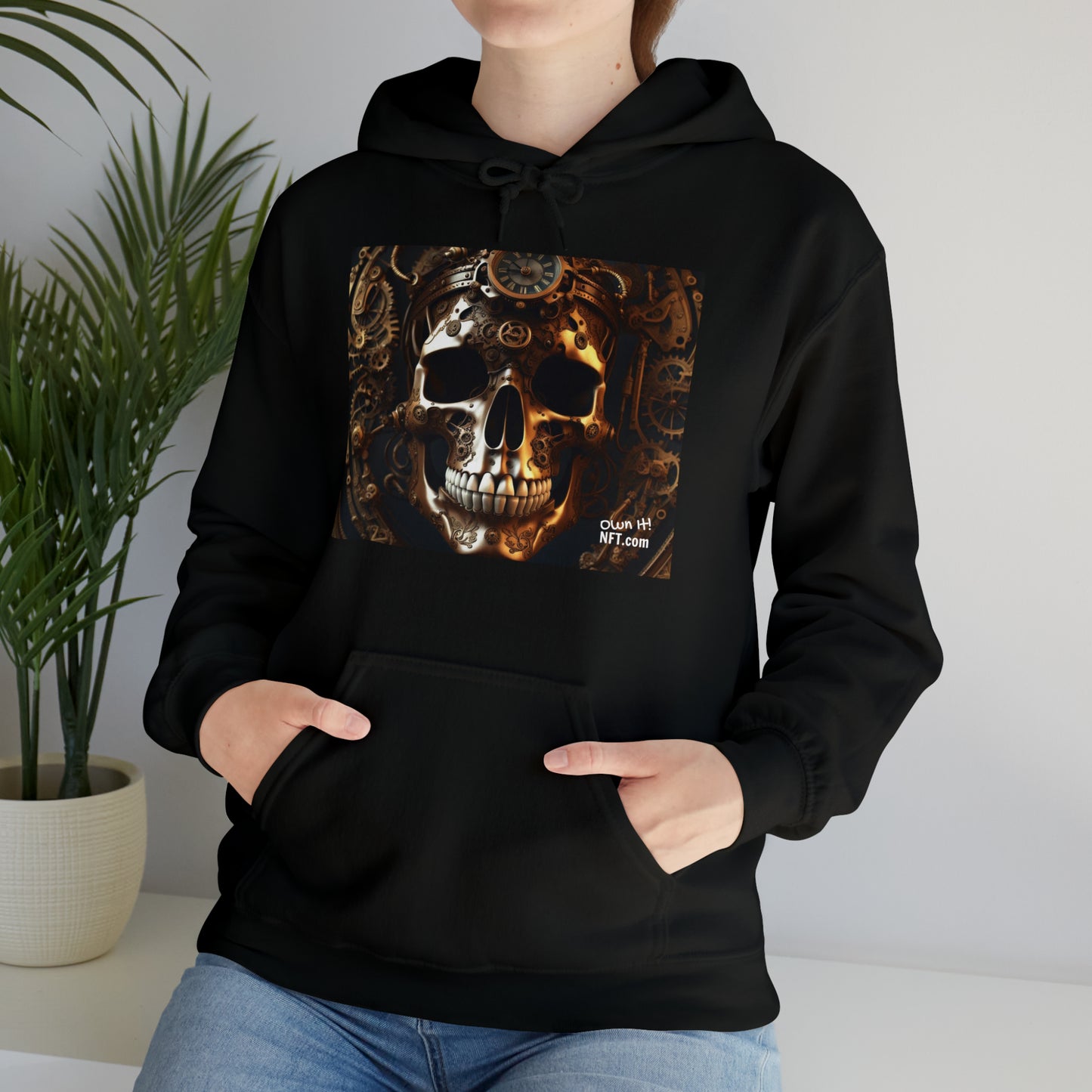 Steampunk Skull NFT Art Unisex Heavy Blend™ Hooded Sweatshirt