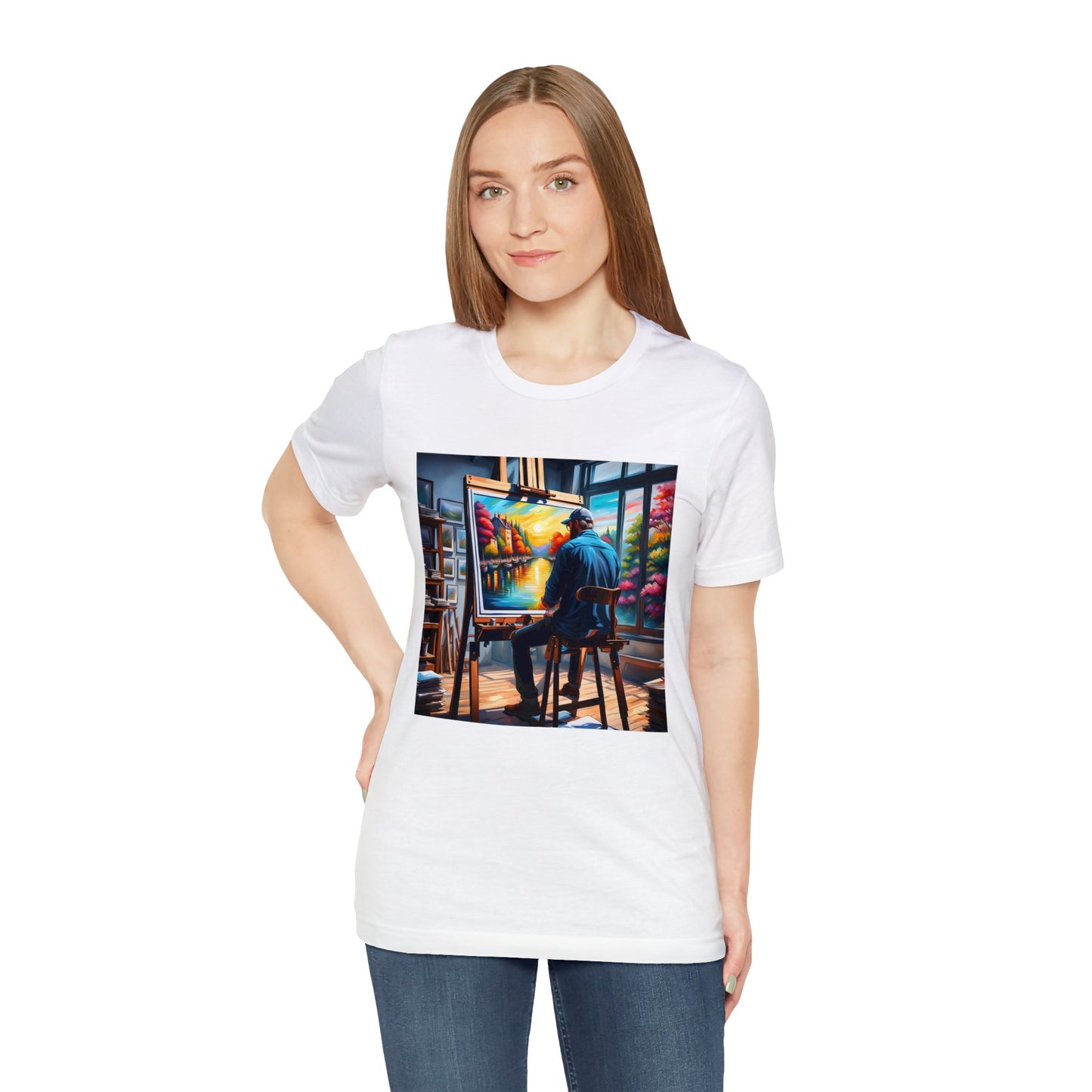 The "Arthur the Artist" Unisex Jersey Short Sleeve Tee from the Fan Inspired NFT Art Collection