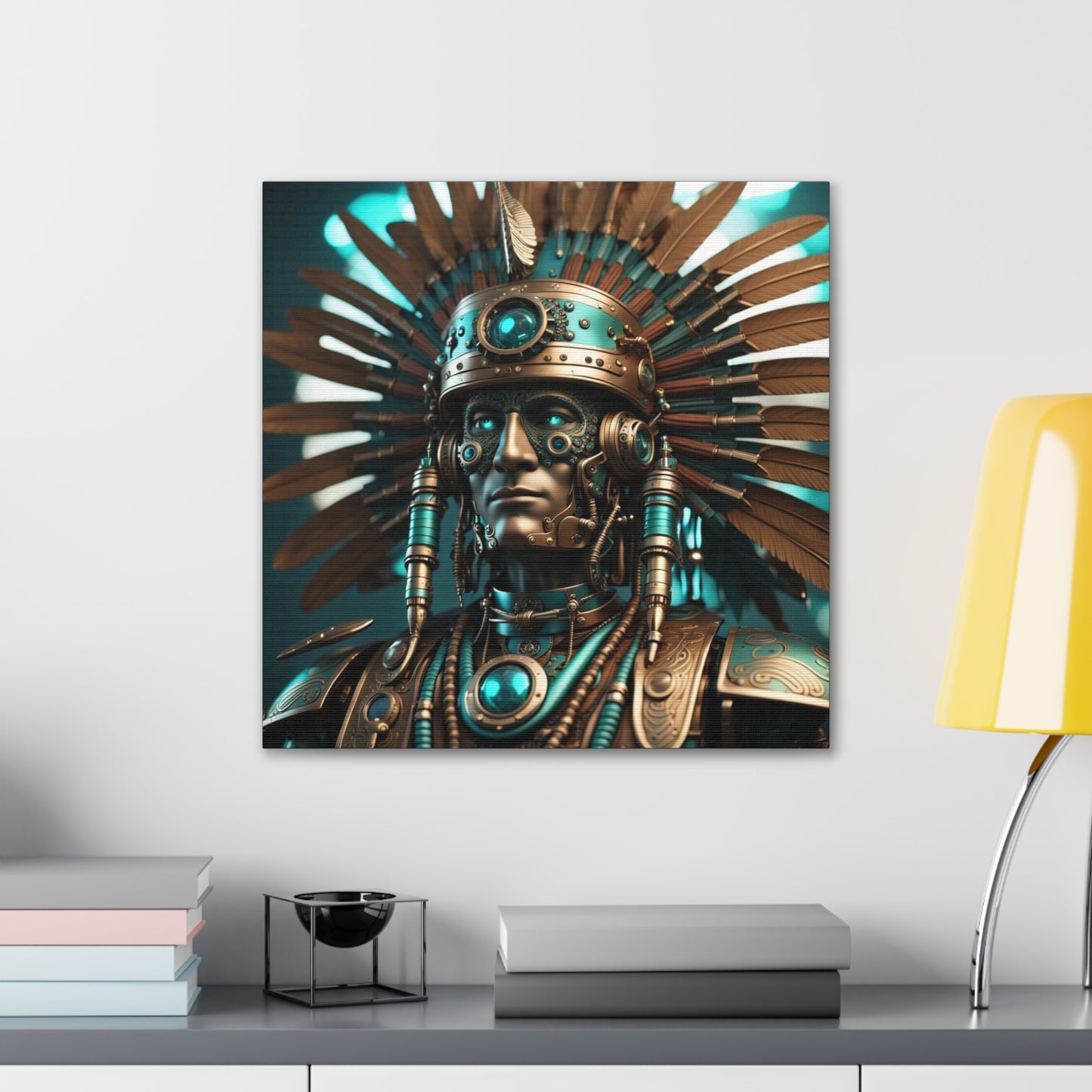 Steampunk American Indian Chief NFT Art Canvas Gallery Wraps