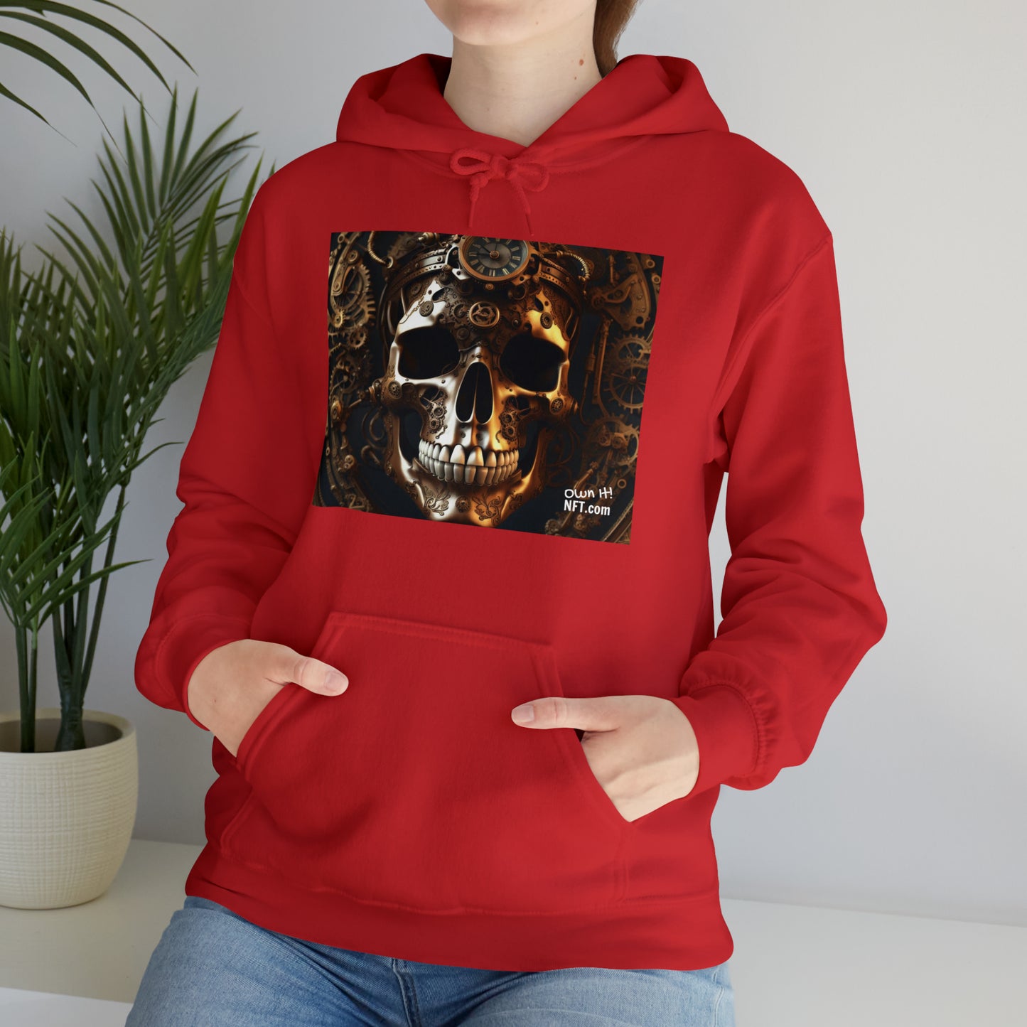 Steampunk Skull NFT Art Unisex Heavy Blend™ Hooded Sweatshirt