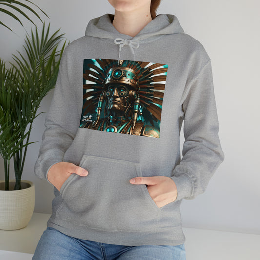 Steampunk American Indian Chief NFT Art Unisex Heavy Blend™ Hooded Sweatshirt