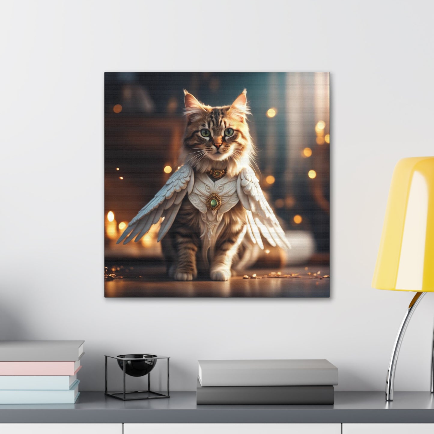 The Angel of Nine Lives Cat Profession NFT Art Canvas Gallery Wraps