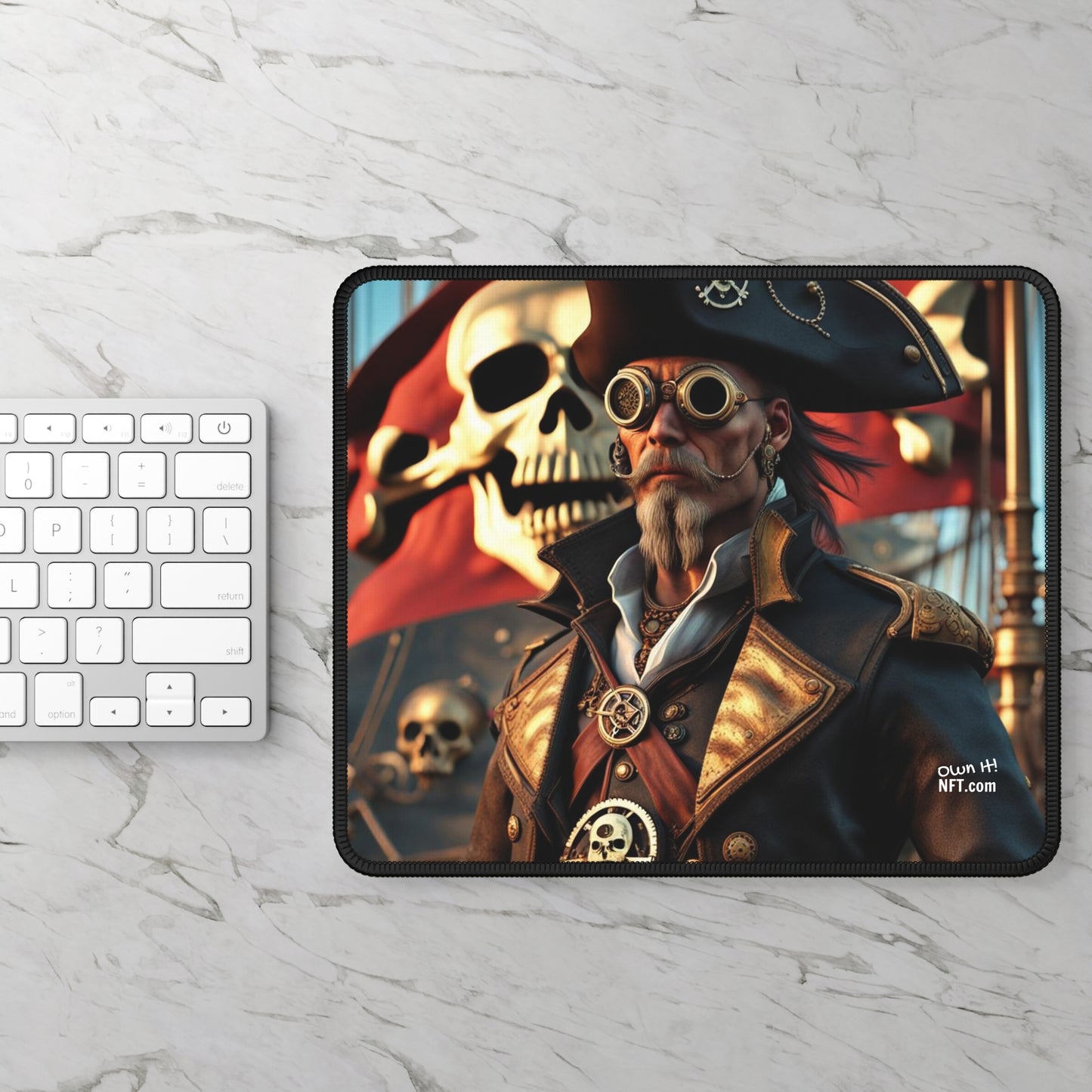 Steampunk Pirate NFT Art Gaming Mouse Pad