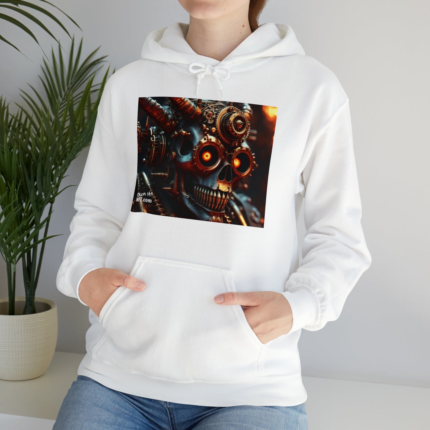 Steampunk Devil NFT Art Unisex Heavy Blend™ Hooded Sweatshirt