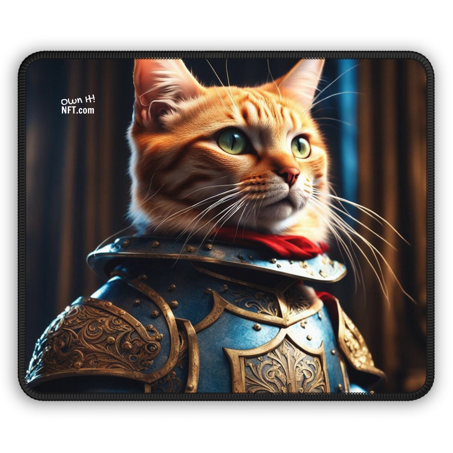 The Knight of the Round Table Cat Profession NFT Art Gaming Mouse Pad