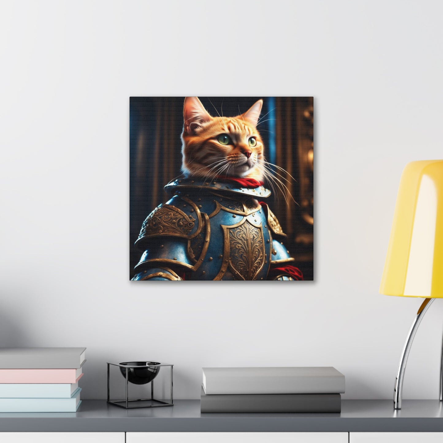 The Knight of the Round Table Cat Profession NFT Art Canvas Gallery Wraps