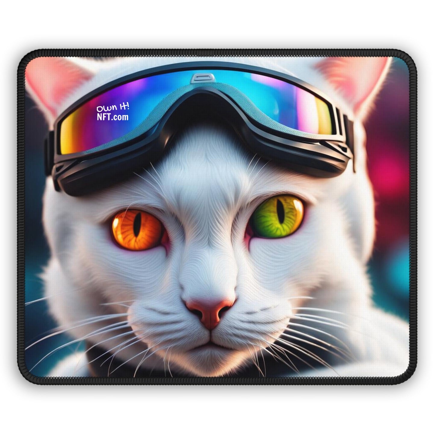 The Ski Instructor Cat Profession NFT Art Gaming Mouse Pad