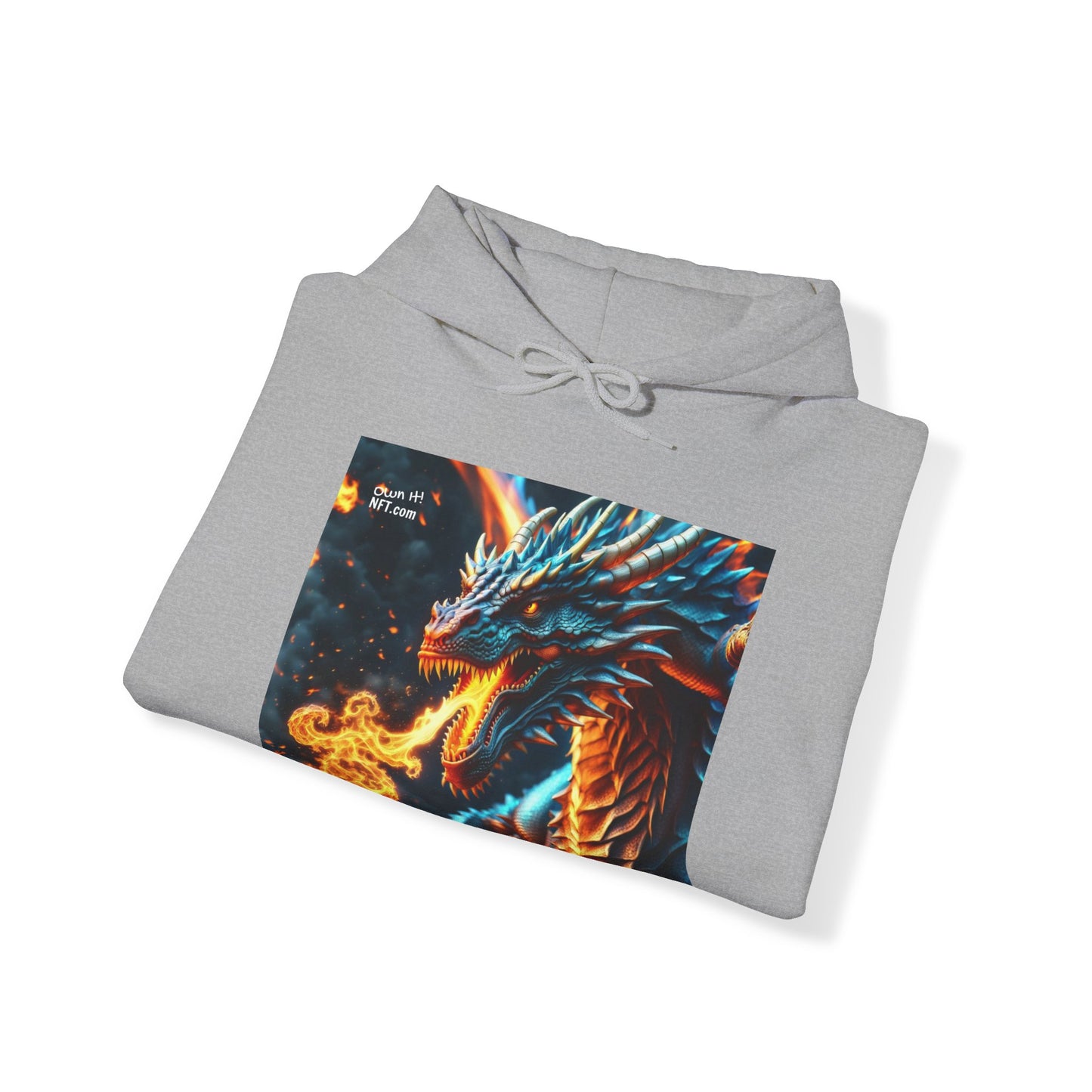 Fan Inspired Fire-Breathing Dragon NFT Art Unisex Heavy Blend™ Hooded Sweatshirt