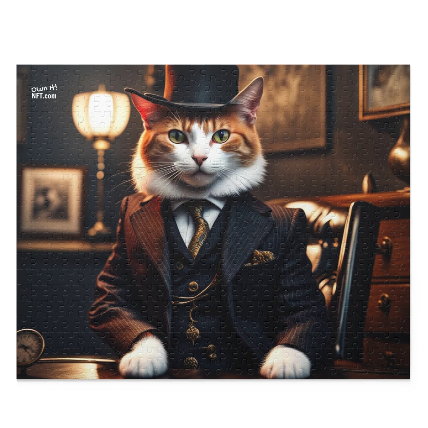 Mafia Boss Cat Profession NFT Art Collection Puzzle (120, 252, 500-Piece)