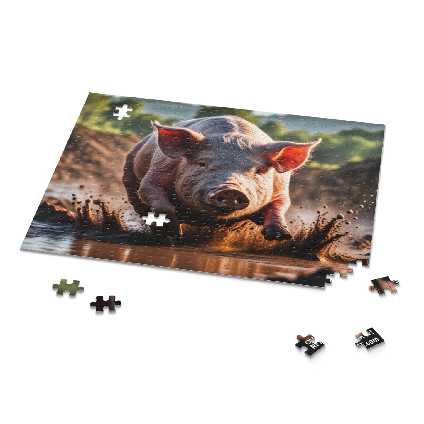 The Pig in Mud Everything Else Art Collection Puzzle (120, 252, 500-Piece)