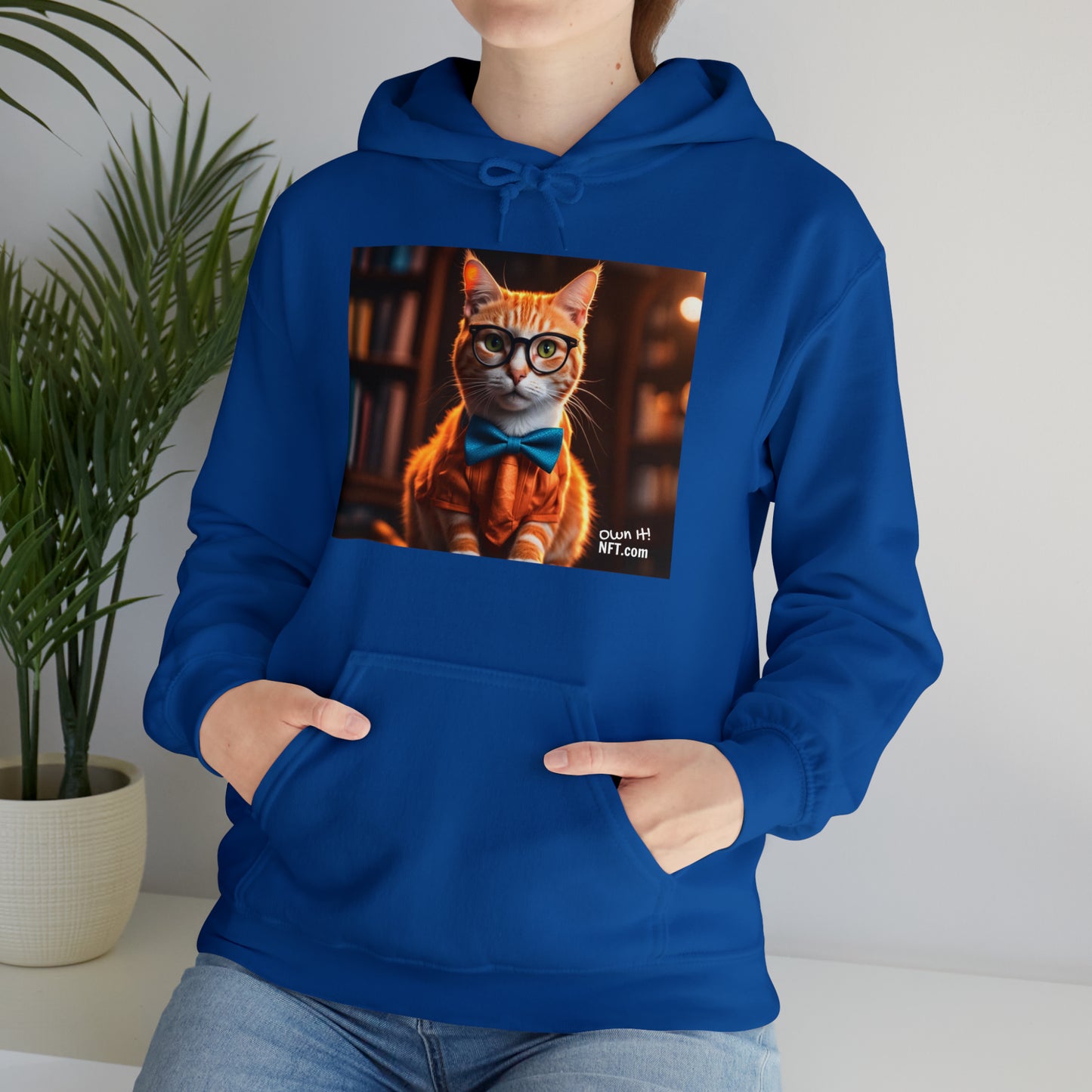 The Information Technology Cat Profession NFT Art Unisex Heavy Blend™ Hooded Sweatshirt