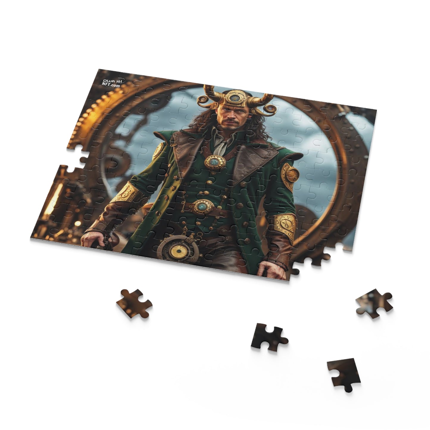 Steampunk Norse God Loki NFT Art Collection Puzzle (120, 252, 500-Piece)