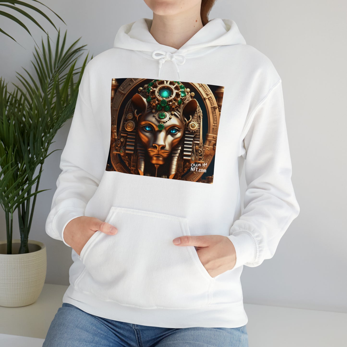 Steampunk Lioness NFT Art Unisex Heavy Blend™ Hooded Sweatshirt