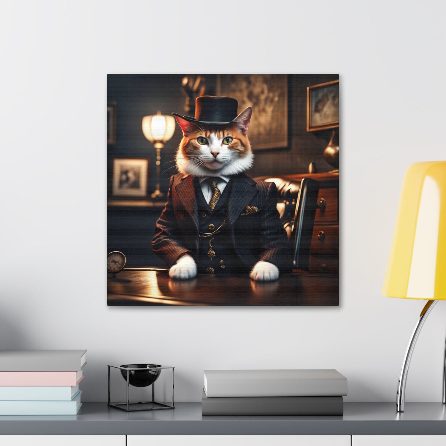 The Mafia Boss Cat Profession NFT Art Canvas Gallery Wraps