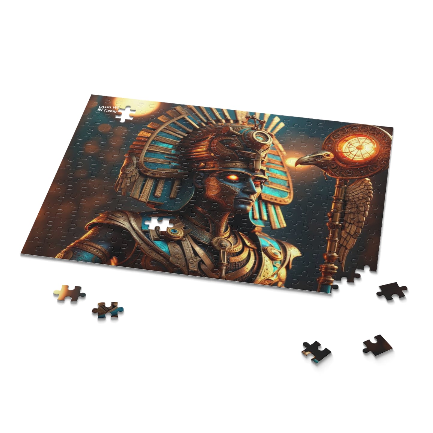 Steampunk Egyptian God Horus NFT Art Collection Puzzle (120, 252, 500-Piece)