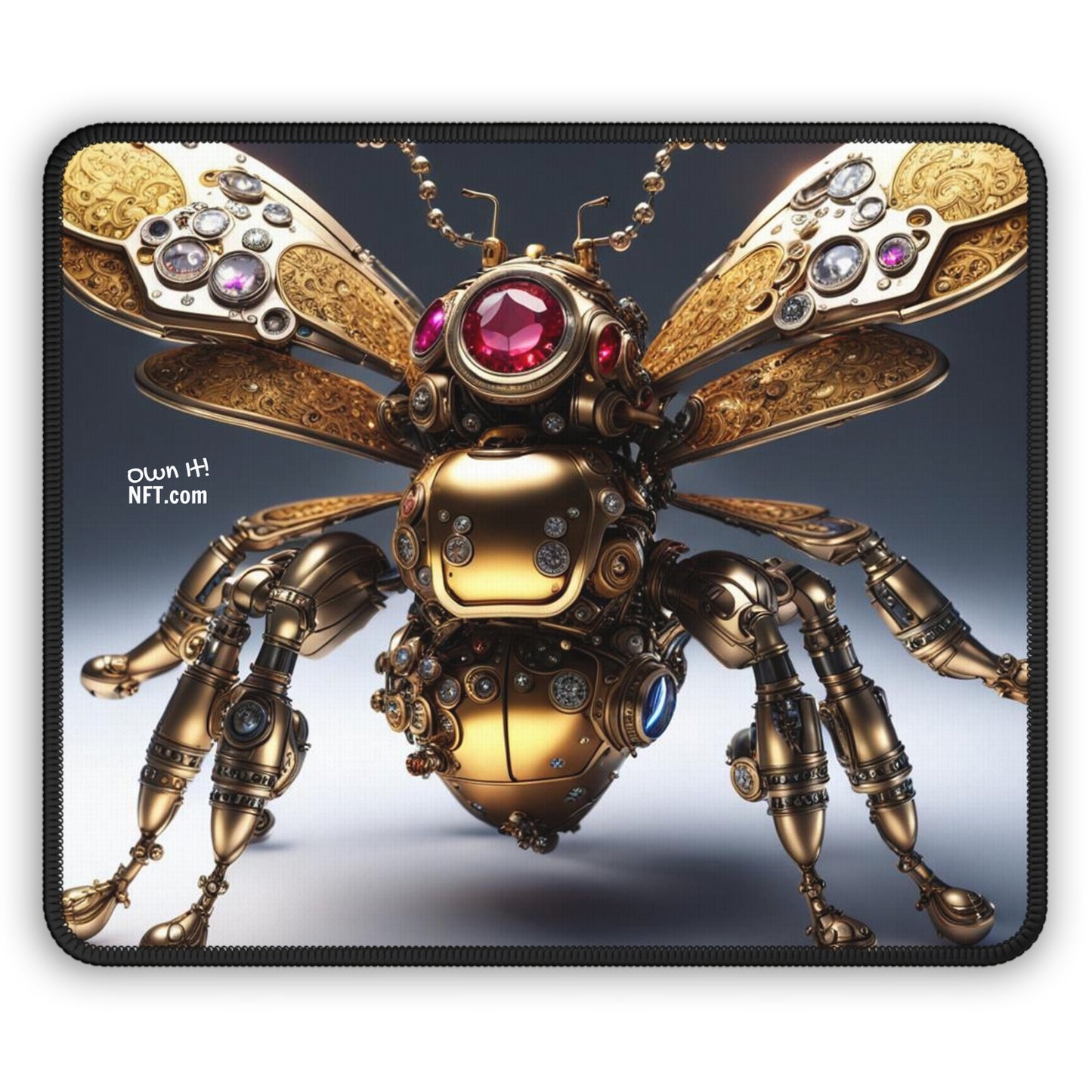 Steampunk Bumblebee NFT Art Gaming Mouse Pad