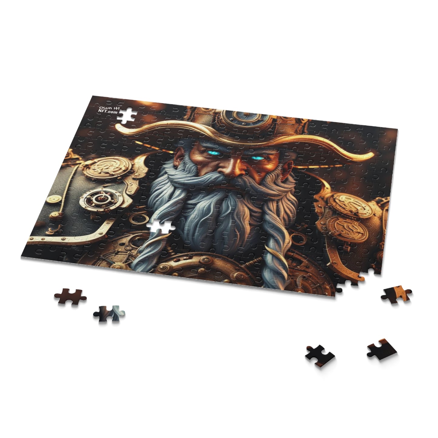 Steampunk Norse God Odin NFT Art Collection Puzzle (120, 252, 500-Piece)