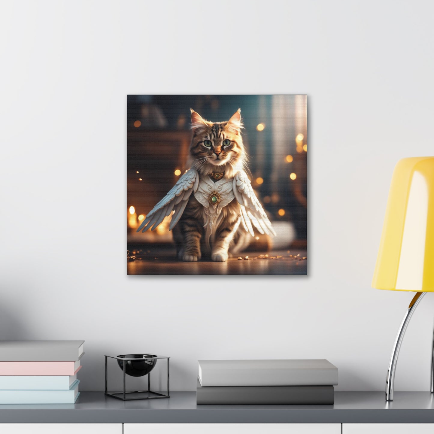 The Angel of Nine Lives Cat Profession NFT Art Canvas Gallery Wraps