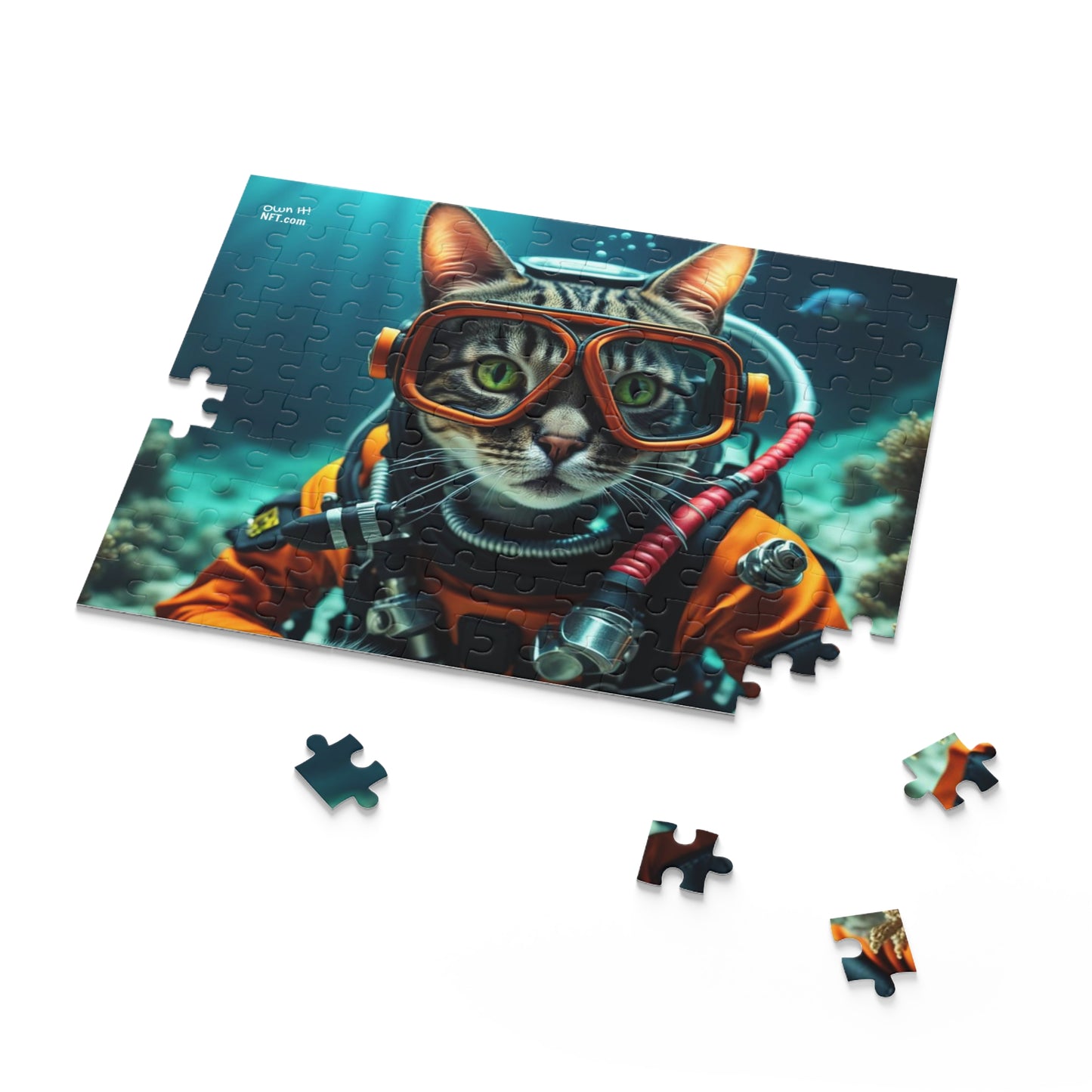 Scuba Diver Cat Profession NFT Art Collection Puzzle (120, 252, 500-Piece)