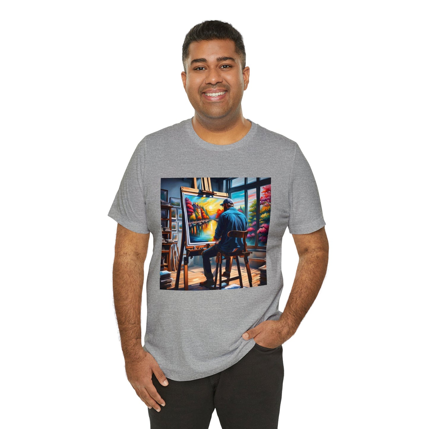 The "Arthur the Artist" Unisex Jersey Short Sleeve Tee from the Fan Inspired NFT Art Collection