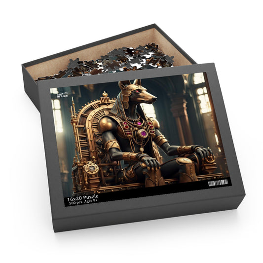 Steampunk Egyptian God Anubis NFT Art Collection Puzzle (120, 252, 500-Piece)