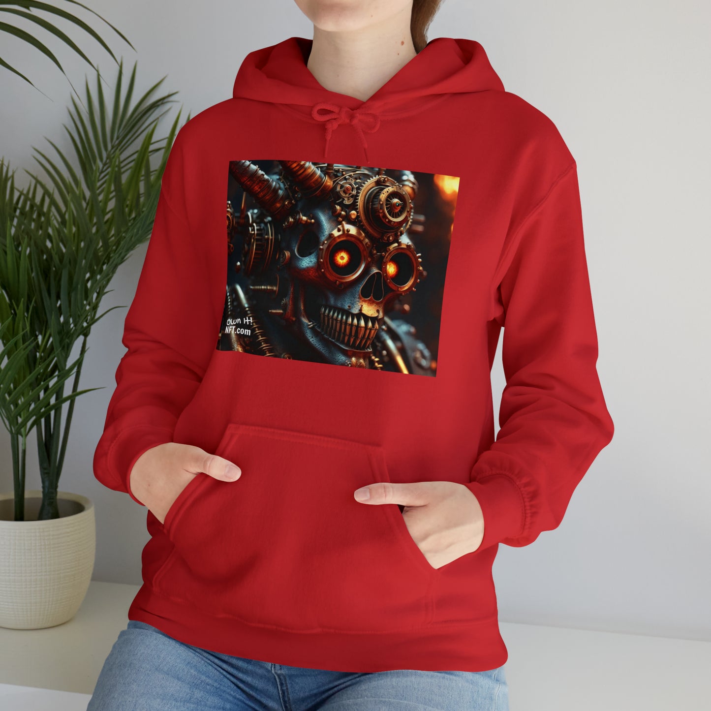 Steampunk Devil NFT Art Unisex Heavy Blend™ Hooded Sweatshirt